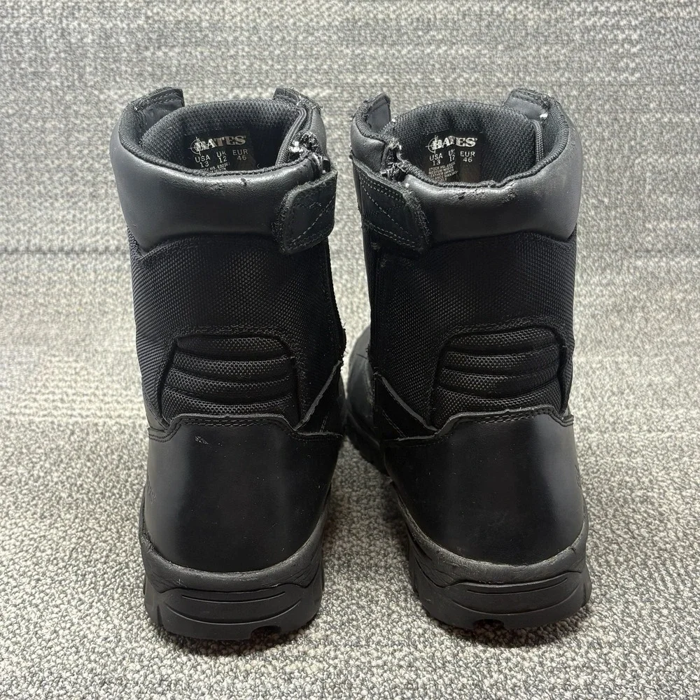 Bates Tactical Sport Mens Size 13 M Black Leather Side Zip Combat Boots E02261